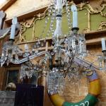 Lustr skleněný 5xramenný  Lustr skleněný 5xramenný