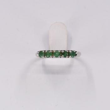 Bílozlatý prsten se smaragy Bílozlatý prsten se smaragy