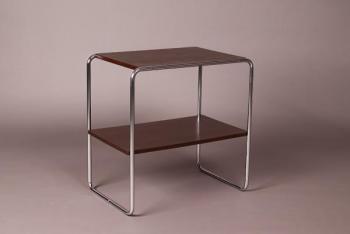 Funkcionalistický chromový trubkový stolek   Funkcionalistický chromový trubkový stolek