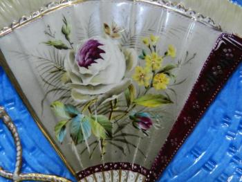 Modrý malovaný dekorační Talíř Modrý malovaný dekorační Talíř