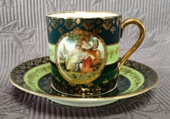 Šálek s podšálkem II., zn. Friedrich Simon - FSK  Šálek s podšálkem II., zn. Friedrich Simon - FSK