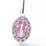 Dětské stříbrné náušnice s růžovými kameny Dětské stříbrné náušnice s růžovými kameny