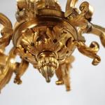 Starožitný lustr zlacený bronz Mazarin Starožitný lustr zlacený bronz Mazarin