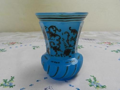 Modrá sklenice, biedermeier - Čechy Modrá sklenice, biedermeier - Čechy