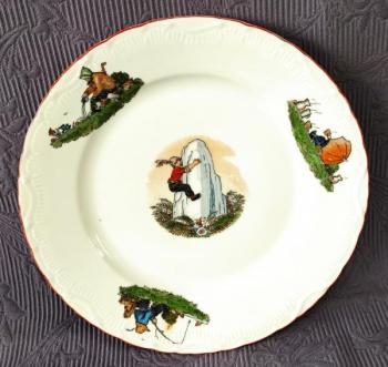 Talíř mělký s dětským motivem, zn. Thun  Talíř mělký s dětským motivem, zn. Thun