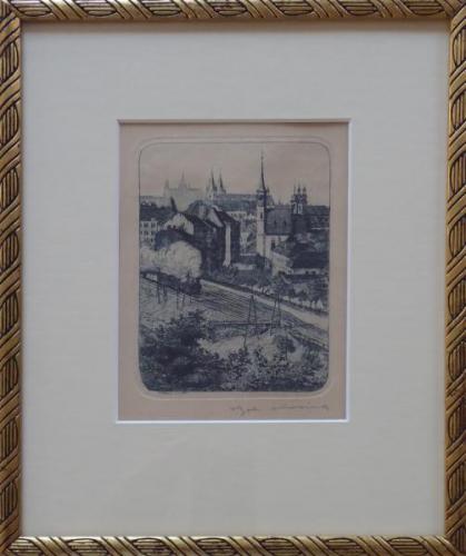 Bohumil Kozina - Vlak u nádraží Vyšehrad, Albertov Bohumil Kozina - Vlak u nádraží Vyšehrad, Albertov