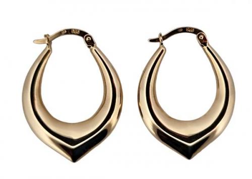 ZLATÉ NÁUŠNICE KAPKOVÉ KREOLE  ZLATÉ NÁUŠNICE KAPKOVÉ KREOLE