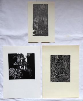 Anna Grmelová - Holčička s kočkou, Chlapec s ptáčk Anna Grmelová - Holčička s kočkou, Chlapec s ptáčk