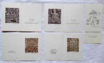 Olga Čechová - 4 x PF 1980, Kroužek přátel výtvarn Olga Čechová - 4 x PF 1980, Kroužek přátel výtvarn