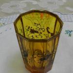 Broušená zlacená sklenice Broušená zlacená sklenice