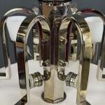 Niklový lustr ve stylu Bauhaus, Funkcionalismus, 1930 Niklový lustr ve stylu Bauhaus, Funkcionalismus, 1930