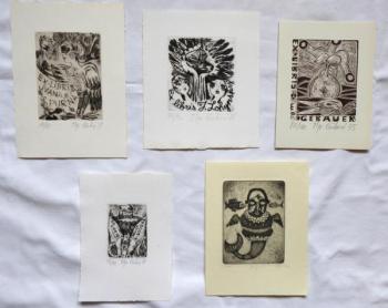 Olga Čechová - Čtyři ex libris, Rybář Olga Čechová - Čtyři ex libris, Rybář