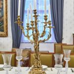 Luxusní mosazné svícny v rokokovém stylu. 79 cm Luxusní mosazné svícny v rokokovém stylu. 79 cm