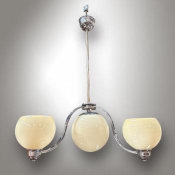 Chromovaný lustr Art Deco / T 7460-3 Chromovaný lustr Art Deco / T 7460-3