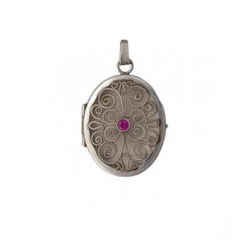 Stříbrný otevírací medailon Stříbrný otevírací medailon