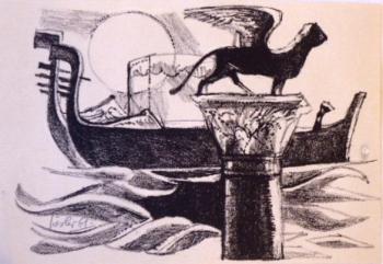 Josef Liesler - Gondoly v Benátkách Josef Liesler - Gondoly v Benátkách