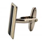 Stříbrné manžetové knoflíčky s onyxem Stříbrné manžetové knoflíčky s onyxem