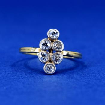 Zlatý prsten s brilianty Zlatý prsten s brilianty