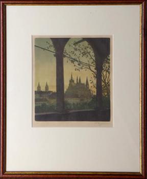 Tavík František Šimon - Hradčany z Belvederu Tavík František Šimon - Hradčany z Belvederu