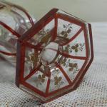 Sedmiboká zlacená sklenice, rubínová lazura Sedmiboká zlacená sklenice, rubínová lazura