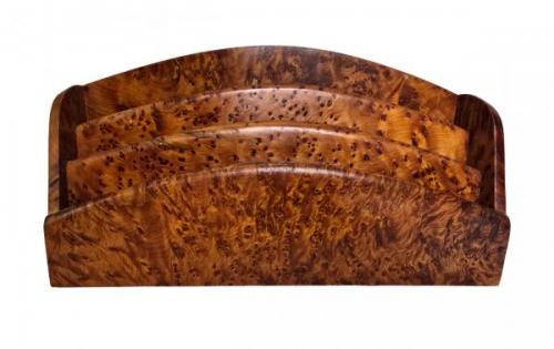 Art Deco stojánek na dopisy z kořenice Art Deco stojánek na dopisy z kořenice