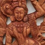 Vřezávaný dřevěný panel z Bali Vřezávaný dřevěný panel z Bali