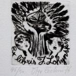 Olga Čechová - Čtyři ex libris, Rybář Olga Čechová - Čtyři ex libris, Rybář