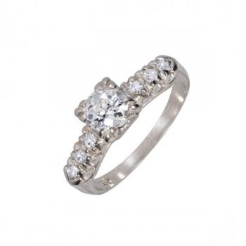 Zlatý prsten s přírodními diamanty 0,69 ct Zlatý prsten s přírodními diamanty 0,69 ct