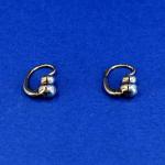 Zlaté náušnice s brilianty, Čechy, 1900 Zlaté náušnice s brilianty, Čechy, 1900