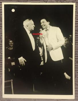 Fotografie Karel Gott a M. Horníček + autogram Fotografie Karel Gott a M. Horníček + autogram