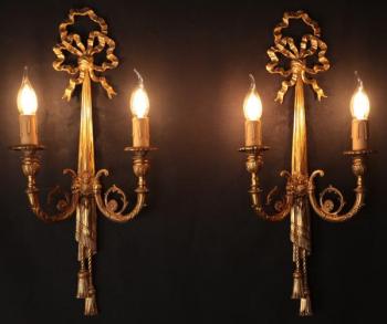 Klasicistní nástěnné lampy / světla 4 kusy Klasicistní nástěnné lampy / světla 4 kusy