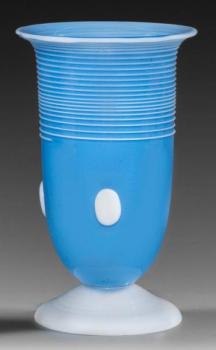 Loetz Witwe, Váza s bílými olepy, Art Deco Loetz Witwe, Váza s bílými olepy, Art Deco