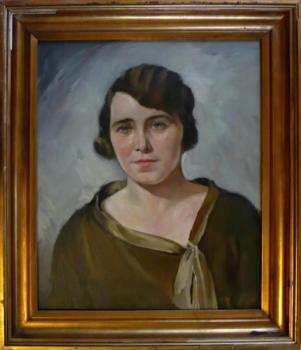 František Podešva - Portrét dívky v šatech František Podešva - Portrét dívky v šatech