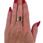 Stříbrný prsten se zeleným jantarem Stříbrný prsten se zeleným jantarem