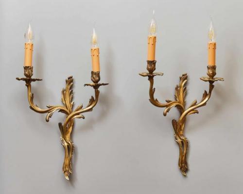 Párové dvouramenné apliky / lampy Ludvík XV Párové dvouramenné apliky / lampy Ludvík XV