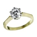 Zlatý prsten s briliantem Zlatý prsten s briliantem