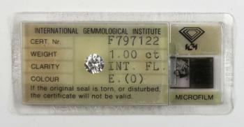 70. Investiční briliant 1,00 ct 70. Investiční briliant 1,00 ct