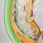 Hutní váza rytá František Zemek výška 30 cm Hutní váza rytá František Zemek výška 30 cm