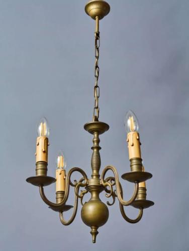 Starožitný bronzový lustr, Vlámsko, 1850 Starožitný bronzový lustr, Vlámsko, 1850