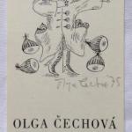 Olga Čechová - PF 1976, Ex libris, Pozvánka, bez n Olga Čechová - PF 1976, Ex libris, Pozvánka, bez n