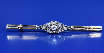 Zlatá brož s briliantem Zlatá brož s briliantem