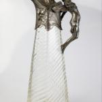 Secesní karafa s cínovou montáží Secesní karafa s cínovou montáží