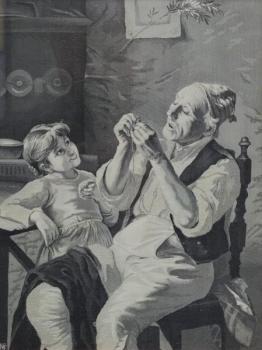 Gobelín - Navlékání nitě Gobelín - Navlékání nitě