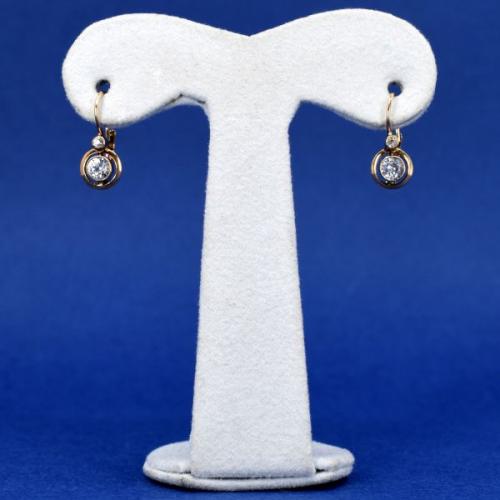 Zlaté náušnice se safíry, Čechy, 1928 Zlaté náušnice se safíry, Čechy, 1928