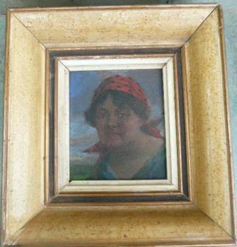 Obraz - Portrét dívky , signováno PALLYA,  Obraz - Portrét dívky , signováno PALLYA,