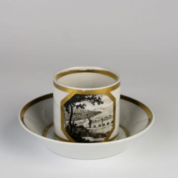 Empírový koflík s miskou Empírový koflík s miskou