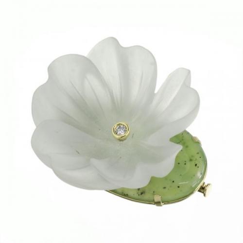 Zlatá brož ve tvaru leknínu Zlatá brož ve tvaru leknínu