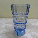 Modrá broušená autorská váza - Bohemia Crystal Modrá broušená autorská váza - Bohemia Crystal