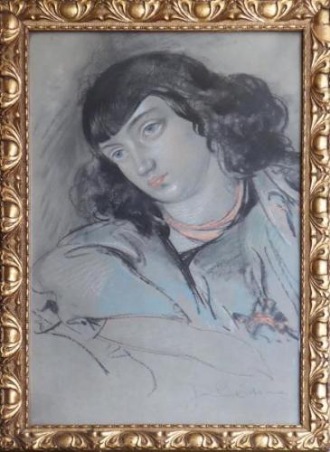 Jan Dědina - Portrét černovlasého mladíka Jan Dědina - Portrét černovlasého mladíka