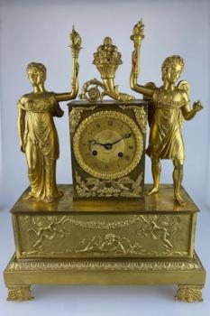 Empírové bronzové stolní hodiny A Empírové bronzové stolní hodiny A